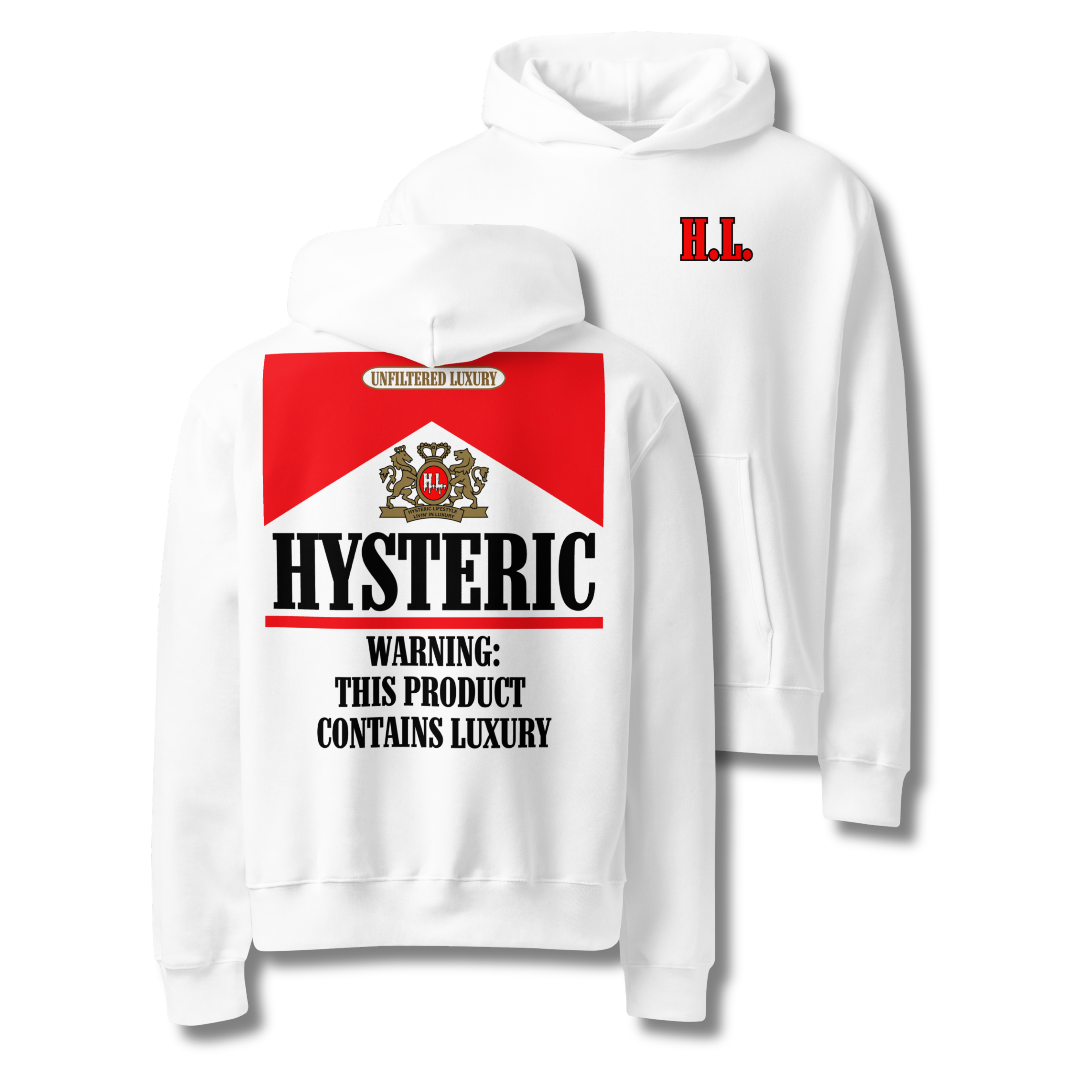 H.L. Marlboro Rojo Oversized Hoodie